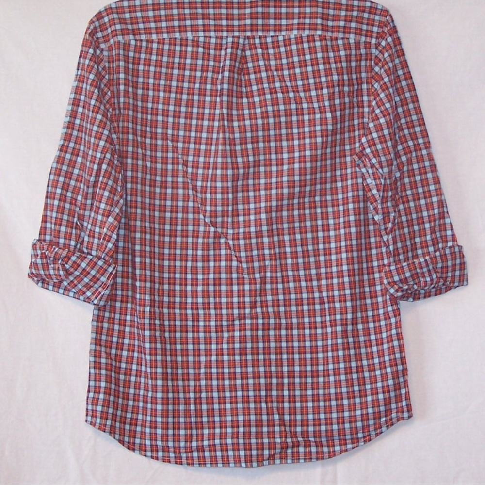 Gap Check Shirt Red & Blue Small v651 - Picture 4 of 4